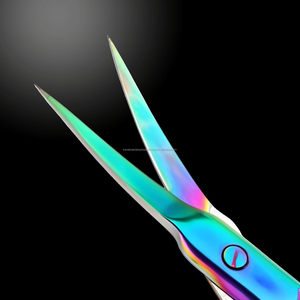 Ciseaux à cuticules en acier inoxydable avec logo personnalisé, revêtement en titane, outil professionnel pour enlever les peaux mortes, fournitures de manucure - Product Image 3