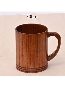 100% tasse en bois naturel pour bière et barware et dessus de table avec poignée tasse à bière tasse à café à boire à la main - Product Image 4