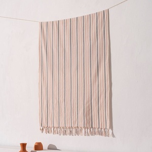 Toalla de Playa Turca Rústica Premium, Color Rosa Pálido, 33x66 Pulgadas - Product Image 2