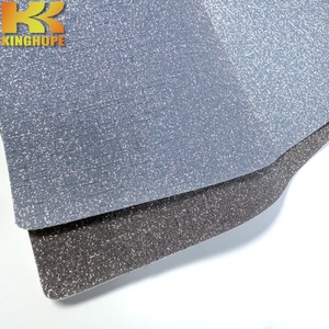 Tissu brillant à paillettes épaisses de couleur intense en similicuir PU effet Cendrillon pour empeignes de chaussures - Product Image 1