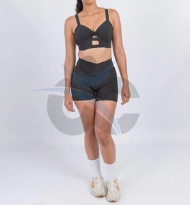 ORCAFITS Women's Black Racerback Crop Top High Waist Yoga Leggings Set Seamless Full Length Activewear Sweat-Wicking Breathable - Product Image 4