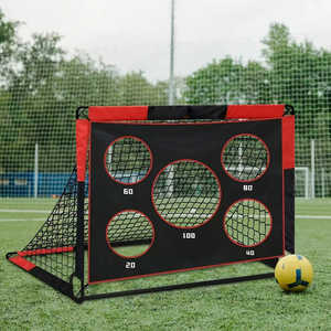 Red de Entrenamiento 2 en 1 Desmontable de Tela Oxford, Mini Portería de Fútbol Plegable con Múltiples Orificios para Práctica de Fútbol - Product Image 3