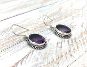925 argent Sterling améthyste pierres précieuses boucles d'oreilles bijoux à la main argent Boho Style boucles d'oreilles bijoux pour femmes cadeau de mariage femme - Product Image 5