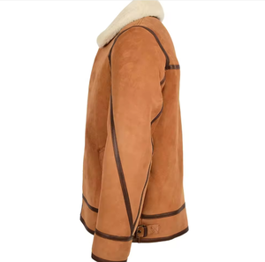 Chaqueta de piel sintética de invierno para mujer, chaqueta de moto cálida personalizada con solapa grande - Product Image 3