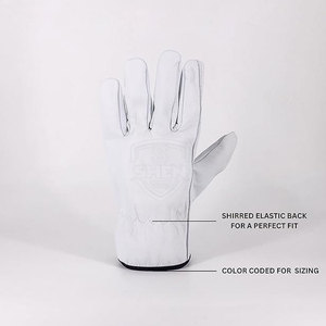 Safety Wear Durable Material Leather <b>Gloves</b> Full <b>Fingers</b> Protective Hand Custom Logo And Size Leather Safety <b>Gloves</b> - Product Image 2