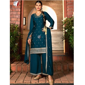 Nouvelle collection d'été Les femmes portent du Salwar Kameez pakistanais avec du Dupatta assorti pour un look élégant aux prix de gros - Product Image 1