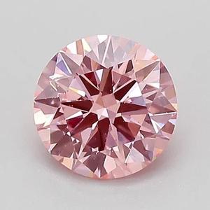 IGI 1.01 Ct FV PK Fancy Vivid Pink Lab Grown Diamond Round Cut Loose Diamond Gemstone Quality for <b>Jewelry</b> Making VS1 Clarity - Product Image 1