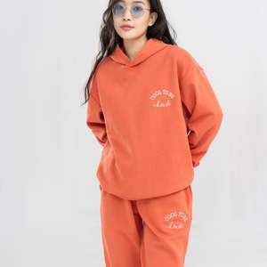 Sweat à capuche et survêtement de haute qualité pour femmes 100% sweats et pantalons de survêtement en coton pour l'automne printemps XS taille survêtement blanc - Product Image 1