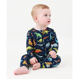 Pyjama bébé en bambou sans pieds avec fermeture éclair bidirectionnelle et motifs imprimés - Product Image 6