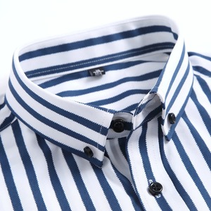 เสื้อเชิ้ตผู้ชายผ้าซาตินย้อมเส้นด้าย ระบายอากาศได้ดี ไม่ต้องรีด แขนยาว ยืดได้ สไตล์ลำลอง ลายสก็อต สำหรับฤดูใบไม้ผลิ เหมาะสำหรับโอกาสที่เป็นทางการ ราคาโรงงาน - Product Image 2