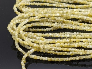 Cuentas de diamantes amarillos LUSTRE de 15 pulgadas de largo, Rondelle personalizado, joyería de diamantes naturales sin cortar, certificado por terceros, perfecto - Product Image 3