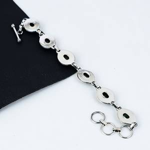 Pulsera de Plata de Ley 925 con Corte Esmeralda, Estilo Vintage, Hecha a Mano, Regalos de Acción de Gracias y Navidad para Mujer - Product Image 3