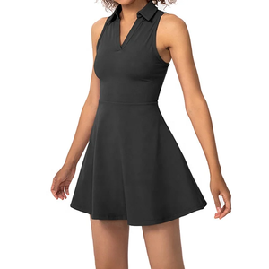 Jupe de tennis personnalisable pour femmes, nouvelle mode, respirante, yoga, fitness, golf, robe de sport, rembourrée, extensible dans les 4 sens, évacuation de l'humidité - Product Image 3