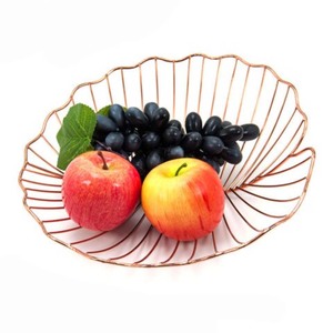 ตะกร้าเก็บลวดแบบแฮนด์เมดสำหรับวางบนโต๊ะในบ้านและโรงแรมตะกร้าผลไม้ลวดแฟนซีโลหะขนาดสั่งทำ - Product Image 6