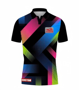 เสื้อโปโลกีฬาโพลีเอสเตอร์ระบายอากาศสำหรับผู้ชายเสื้อพิมพ์ลายซับลิเมชันออกแบบได้ตามต้องการ - Product Image 2