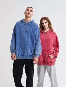 Heavyweight 420gsm 100% algodón Custom Streetwear Sudadera con capucha de gran tamaño Vintage Wash Sudadera con capucha para hombre - Product Image 4