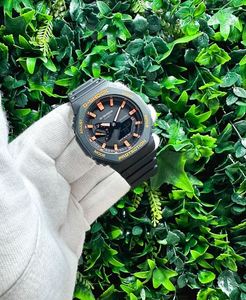 CasiOak Halloween Black/Orange Hand Painted Genuine for <b>Watch</b> Stainless Steel <b>Case</b> 30bar Water Resistant Optional Sapphire - Product Image 1