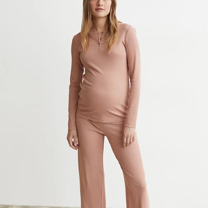 Ropa Vestido de dormir de noche sólido Conjunto de pijama de mujer Ropa de dormir de mujer Vestido de noche Ropa de dormir de noche Mujer Cuello en V Manga larga - Product Image 6
