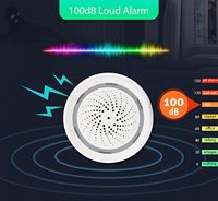 Alarme sonore et lumineuse intelligente UEMON pour la maison, sonnerie 100 dB, sirène intelligente Wi-Fi anti-intrusion