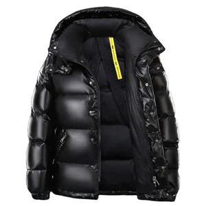 Streetwear personnalisé d'hiver Veste bouffante homme grande taille imperméable Col mandarin Toile Logo sur le devant Dernière conception - Product Image 1