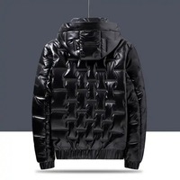 Blouson Bomber d'Hiver pour Homme, Haute Qualité, Vente Chaude, Col Montant, Capuche, Extérieur en Nylon, Doublure en Laine, Réversible