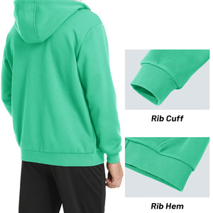 Sweat à capuche coupe-vent pour hommes Logo personnalisé Respirant Manches longues Basics Sweats à capuche en coton mélangé pour hommes - Product Image 3
