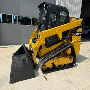 รถตักล้อยาง Cat 249D ดีเซล แบบตีนตะขาบ สีเหลือง พร้อมชิ้นส่วนสำคัญของเครื่องยนต์ - Product Image 1