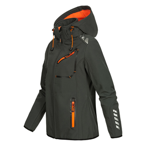 Chaqueta Softshell de lona para hombre transpirable a prueba de viento al aire libre invierno forro polar impermeable ligero estampado a cuadros - Product Image 3