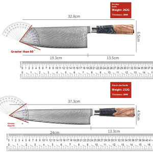 Juego de Cuchillos Japoneses Damasco VG-10, Hojas de Acero de 67 Capas, Mango de Resina, Cuchillos de Cocina con Caja de Regalo, Colección Chef - Product Image 3
