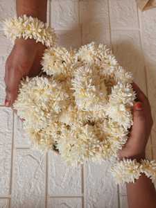 Scented Jasmine Gajra Bracelets for Indian Wedding | Haldi Mehndi Sangeet Hair Bun Accessories, Mayoon Kalire, Bridal Favors - Product Image 2