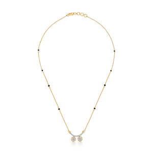 สร้อยคอทองคำประดับเพชรแบบมังกัลสุตรสำหรับผู้หญิง Celestial Wati - Product Image 2