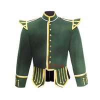 Gilet doublet écossais traditionnel rouge unisexe, personnalisé et fait main en soie et laine, pour doux-tonneur