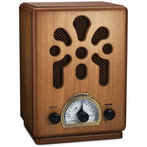 Classic <b>Vintage</b> Retro Style AM/FM <b>Radio</b> with Bluetooth - Handmade Real Wood Exterior - Built-in Speaker Model VR43 - Product Image 1