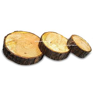 Bandeja de Madera Hecha a Mano con Borde de Corteza de Árbol Natural, Plato de Servir Multifuncional Decorativo Rústico, Decoración con Logotipo Personalizado - Product Image 4