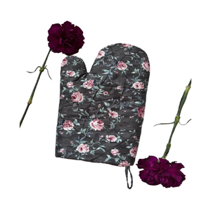 100% coton avec gris rose Design Floral four épais jolie mitaine marque Premium cuisine cuisson cuisson utiliser durable réutilisable - Product Image 1