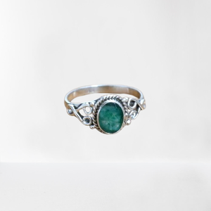 925สเตอร์ลิงเงินสปินเนอร์มรกตเครื่องประดับแฮนด์เมดแหวนอินเดียพลอยธรรมชาติคุณภาพสูง925แข็งแหวนประทับ - Product Image 1