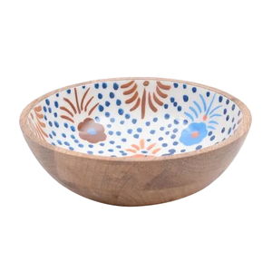 Cuenco de madera esmalte impreso pegatina ensaladera cuchara conjunto para servir ensalada y frutas en restaurantes - Product Image 1