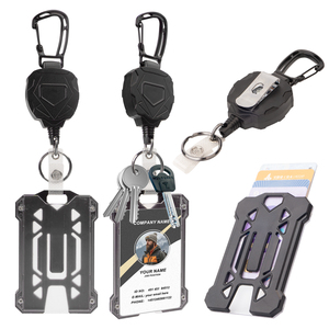 Lobey Heavy-Duty Intrekbare Badgehouder Met Karabijnhaak Tactische Id-Kaarthaspel En Sleutelhanger Voor Werk Of Buitengebruik - Product Image 1