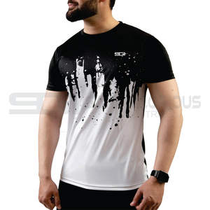 Article le plus vendu T-shirt imprimé personnalisé par sublimation 100% polyester Sport Gym à séchage rapide col en O T-shirt à manches courtes par sublimation - Product Image 1