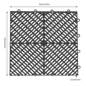 Baldosas de suelo de garaje entrelazadas de 12x12 \ ", 25/55 Uds., azulejo de cubierta para drenaje de agua de nieve, solución de suelo Premium - Product Image 1