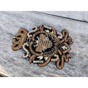 Insignias Bordadas a Mano de Tenedor y Cuchillo, Insignias de Hilo Metálico Dorado para Blazer, Parches Bordados con Hilo Metálico Personalizados 2025 - Product Image 5