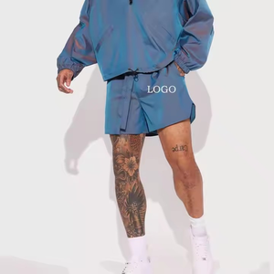 Chándales con cremallera para hombre de fabricante superior con logotipo de impresión personalizado OEM crea tu propio estilo chándales cortavientos de dos piezas de nailon - Product Image 4