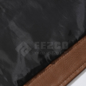 Chaqueta de invierno de piel de vaca para hombre de peso pesado con cuello levantado, cuero suave al tacto cómodo para logotipo frontal de clima duro - Product Image 6