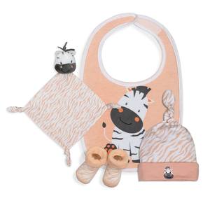 Cebra Mod. Ensemble de vêtements à motifs d'animaux mignons, 100% coton, ensemble cadeau rose - Product Image 1