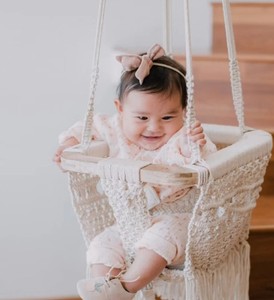 Customized Toy, Children Toy, Baby Gift, Macrame Baby <b>Swing</b> - Product Image 1