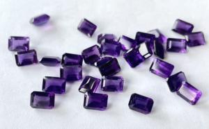 Amatista púrpura natural Octágono corte 3x5mm facetado-Amatista suelta de calidad superior - Product Image 5