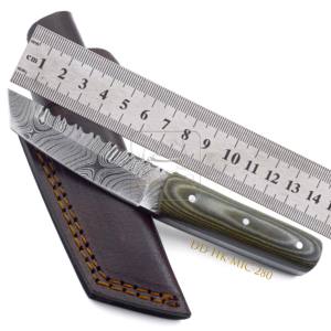 มีด DD-HK-MIC-275สำหรับล่าสัตว์กลางแจ้งทำด้วยมือมี192ชั้นสแตนเลสดามัสกัสจับ Micarta สำหรับ bushcraft - Product Image 6