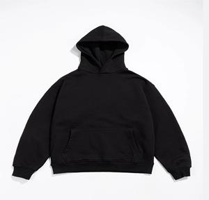 Sweat-shirt à col rond surdimensionné de haute qualité pour hommes, sweat à capuche brodé en 3D, pull à capuche vierge en polaire - Product Image 2