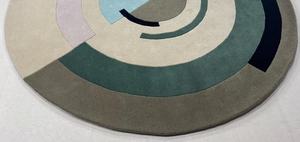 พรมขนสัตว์ทอมือสีทึบทันสมัยงานแฮนด์เมดพรมขนสัตว์ขนาดพิเศษพร้อมโลโก้ผ้าไหมลายแอบสแตรกต์ตกแต่งห้องสวดมนต์ - Product Image 5