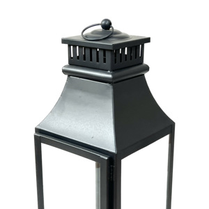 Linterna de vela de Metal gris grande moderna, pilar de plata, decoraciones navideñas al aire libre para el hogar, artesanías A.K, troquelado hecho a mano - Product Image 6